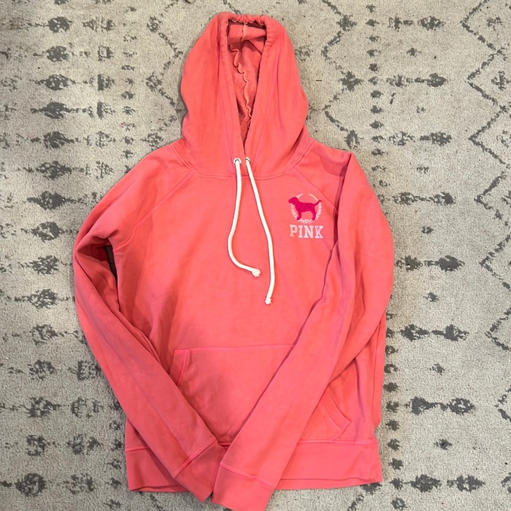 Victoria’s Secret Pink size medium coral colored hoodie